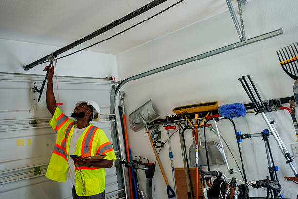 Professional Garage Door Roller Replacement technician working in Crystal, MN